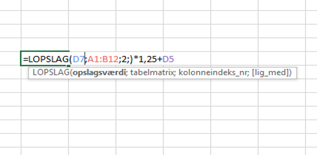 LOPSLAG i excel formel. Hvordan virker LOPSLAG i en formel. Liste opslag i database